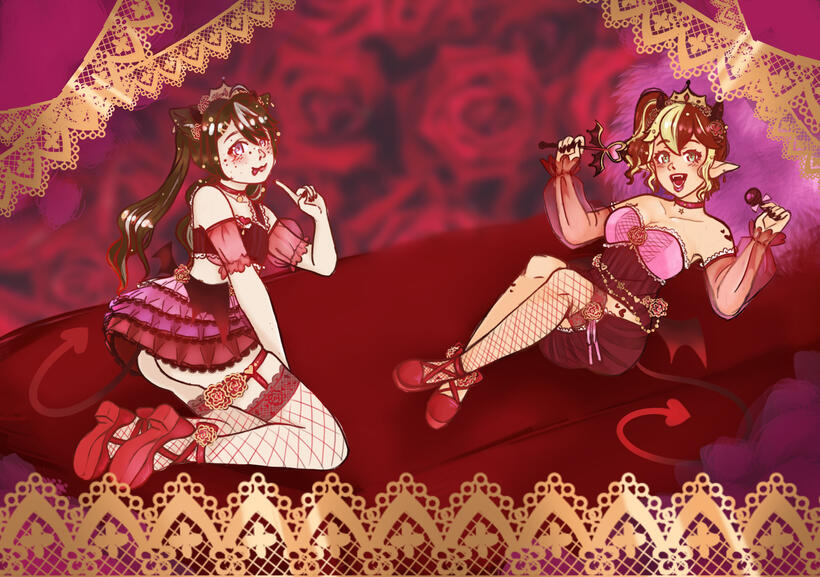 Little Devil Halloween Vers Clean UR pair Mushu + Wren